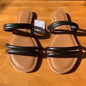 J. Crew Black Seaside Sandals W8
